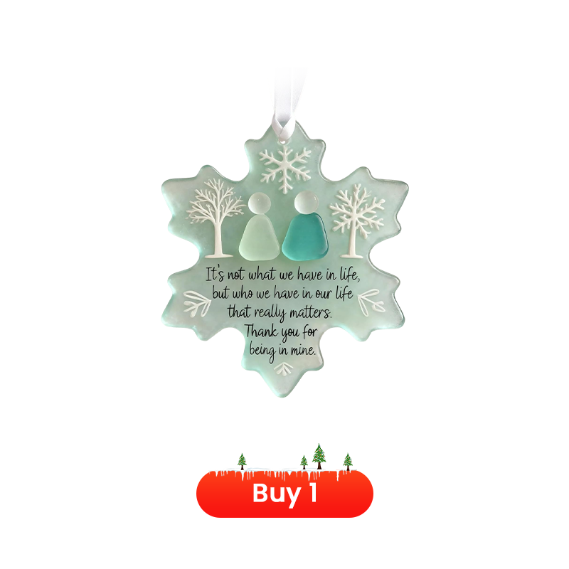 🎄Christmas Pre Sale $6.99!!☃️🌊Snowflake-Shaped Sea Glass Friendship Decor❄✨ Shaped by Nature & Crafted by Hand!
