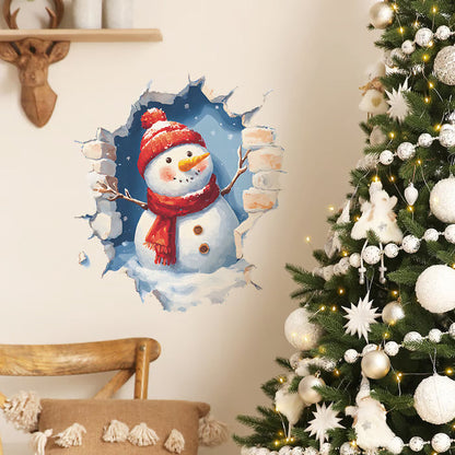 🎁Oferta de Navidad - Solo $17.99🎄🎅 Pegatinas de pared 3D de Navidad – Decoración creativa para el hogar en estas fiestas