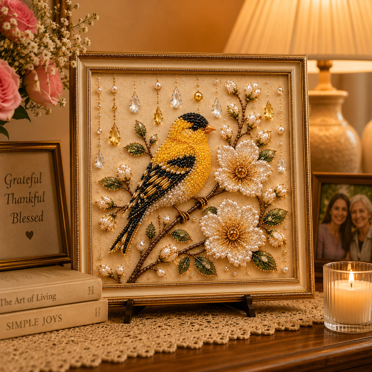 Luxury Bird Pearl Art DIY Handcraft Wall Decor