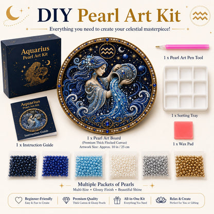 ⏳49% Discount Limited Time⏳3D Pearl 12 Zodiac Signs DIY Astrology Art Kit