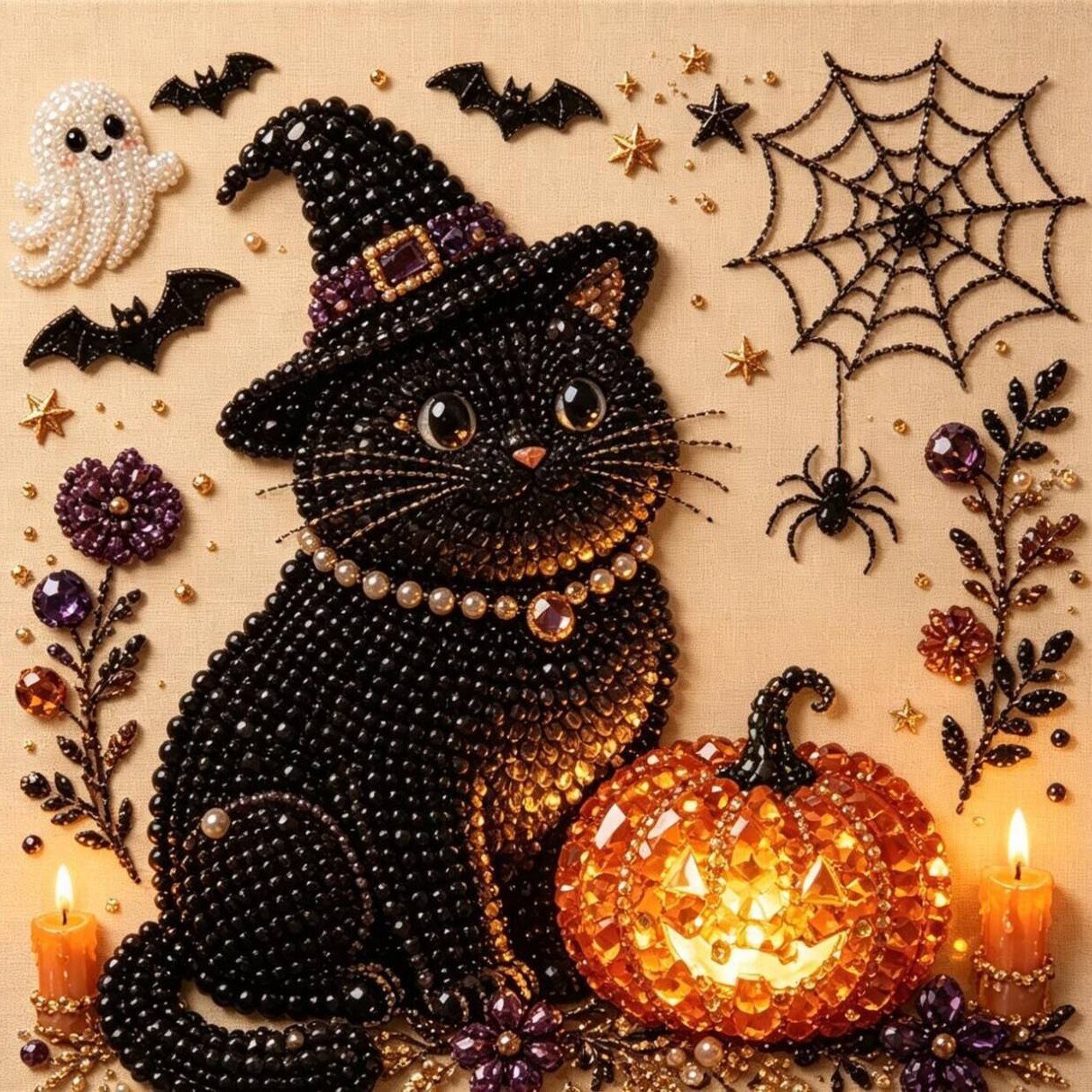 Halloween Pearl Diamond Art DIY Decor Craft Kit