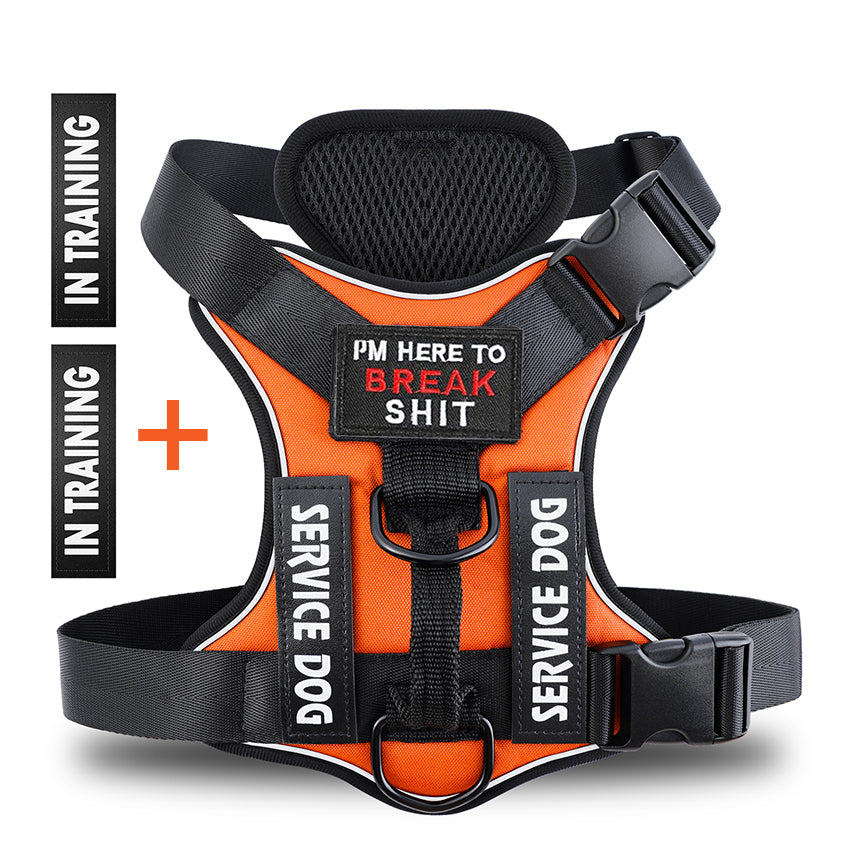 No Pull Reflective Tactical Vest Style Dog Harness For Outdoor Training Walking