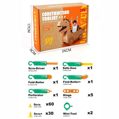 💰 Instant Discount ⏳Kids DIY Cardboard Cutting Tool Kit for Creative Building