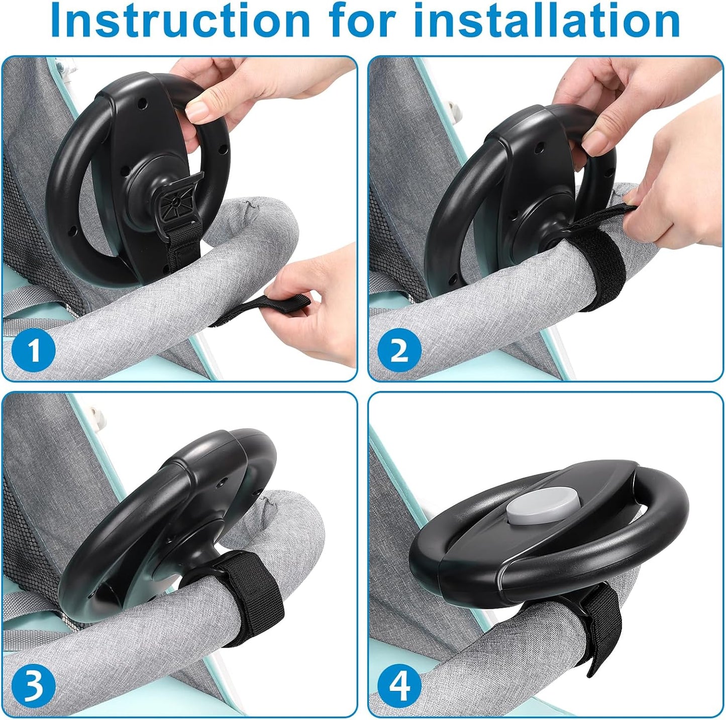 🛍️ Special Offer ⏳Interactive Stroller Steering Wheel Toy for Babies and Toddlers