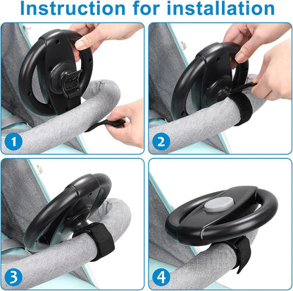 🛍️ Special Offer ⏳Interactive Stroller Steering Wheel Toy for Babies and Toddlers
