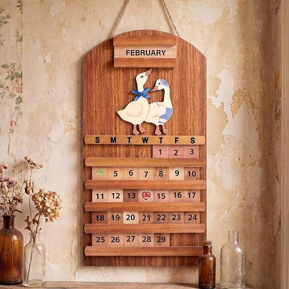 🎊 Special Blowout 🔥Wooden Perpetual Calendar – Elegant Desktop Decor🌸