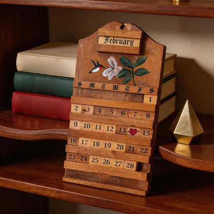 🎊 Special Blowout 🔥Wooden Perpetual Calendar – Elegant Desktop Decor🌸