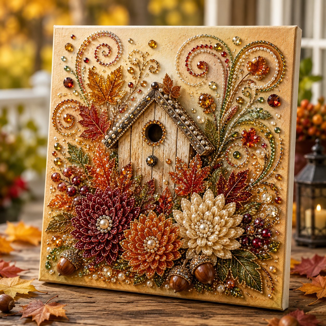 Autumn Pearl Painting Kit DIY Fall Home Art Craft
