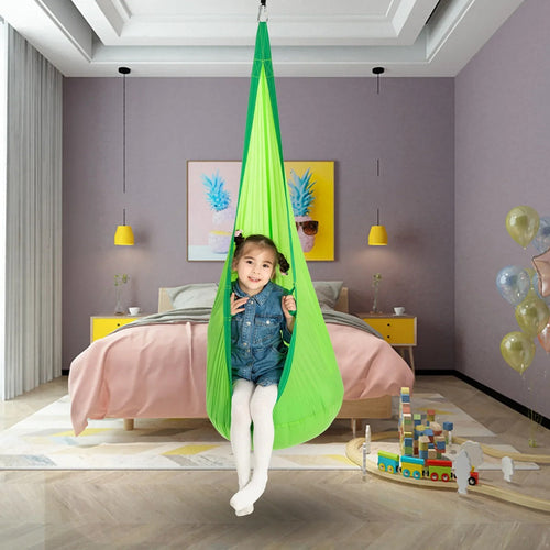 🛍️ Special Offer⏳Children's Hanging Hammock Chair with Inflatable Pillow