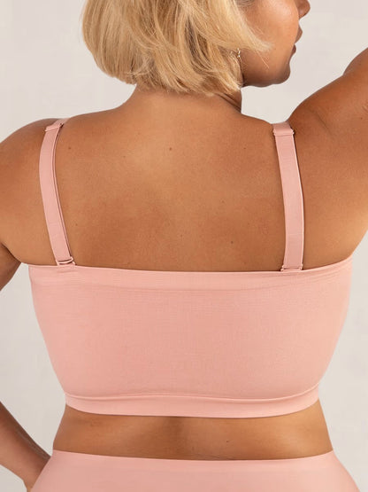 ⛱️Last Day Special Price!!🤩🔥Convertible Strapless Bandeau Bra with Wireless Comfort, Anti-Slip Grip & Removable Straps