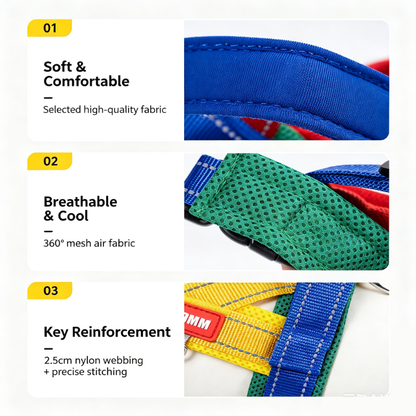 Adjustable Mesh Vest Harness For Medium Small Dogs