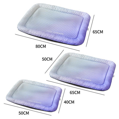 Gradient Ice Silk Pet Cooling Pad Washable Summer Mat For Dogs Cats Indoor Travel