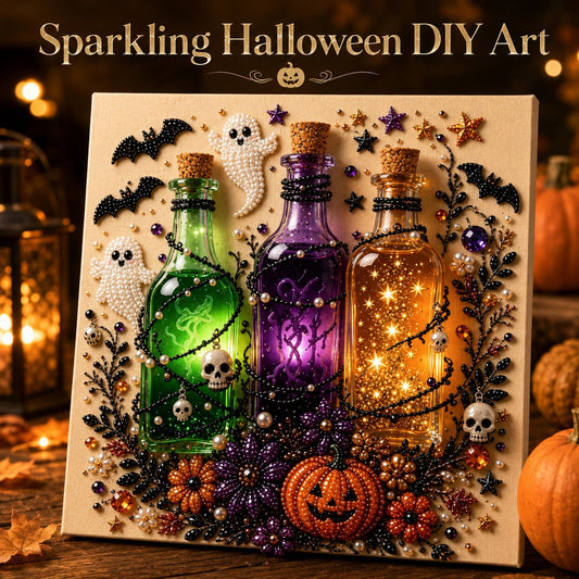 🔥49% Savings Flash Offer🔥Halloween Pearl Diamond Art DIY Decor Craft Kit
