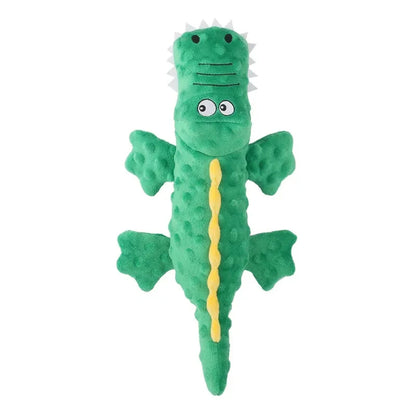 Squeaky Stuffed Crocodile Dog Chew Toy Teeth Cleaning Play Toy For Dogs And Cats