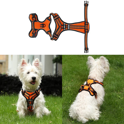 Reflective Breathable Adjustable Vest Dog Harness For Small Medium Large Dogs
