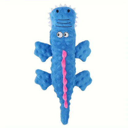 Squeaky Stuffed Crocodile Dog Chew Toy Teeth Cleaning Play Toy For Dogs And Cats