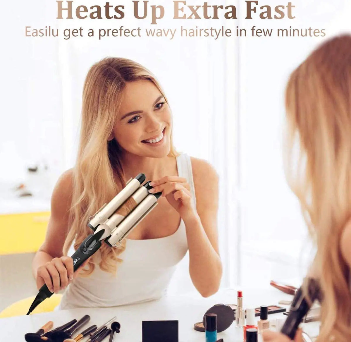 🔒 Exclusive Online Offer ✨3-Barrel Curling Iron with Adjustable Temperature