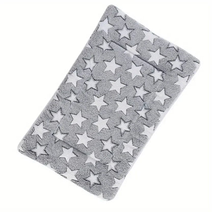 Soft Thick Fleece Bear Pattern Washable Pet Sleeping Mat Warm Bed Blanket For Dogs Cats