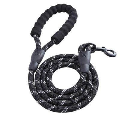 Heavy Duty Reflective Rope Dog Leash Padded Handle Rotatable Hook For All Dog Sizes