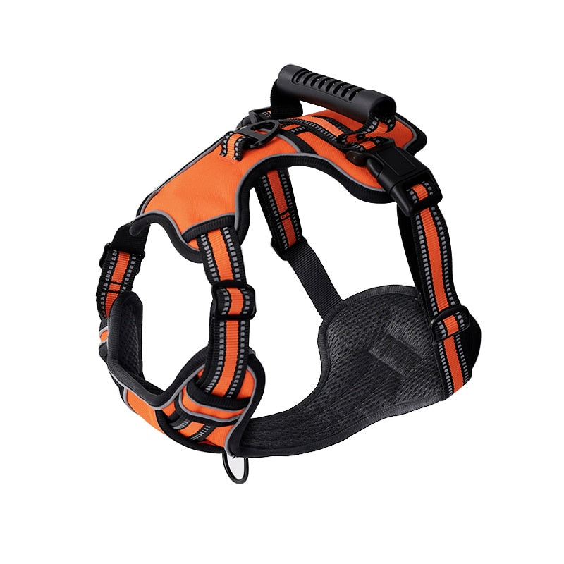 No Pull Anti Escape Dog Harness Equipped With Dual Leash Attachment Clips