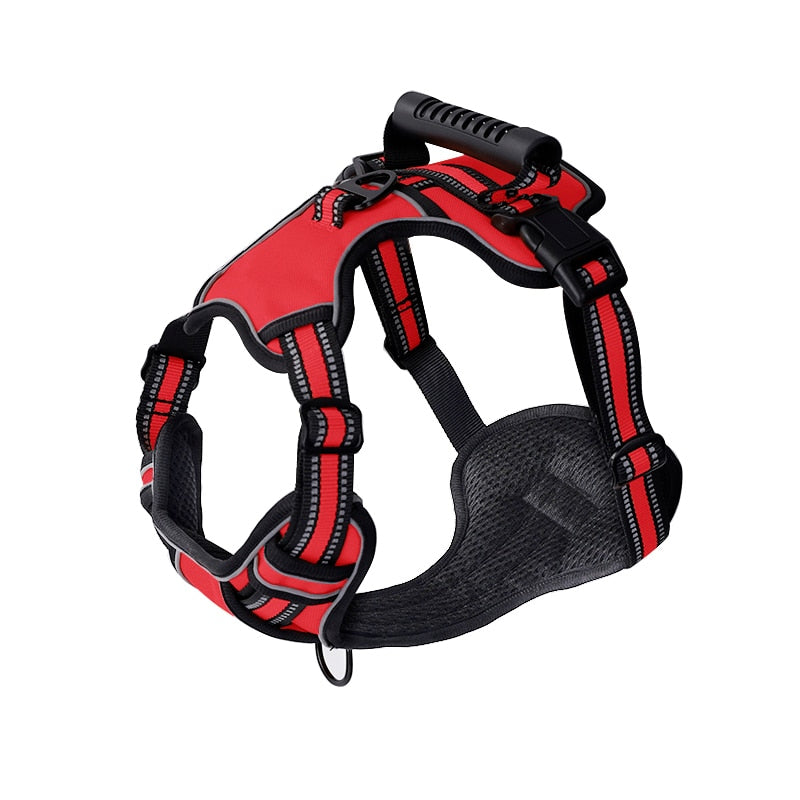 No Pull Anti Escape Dog Harness Equipped With Dual Leash Attachment Clips