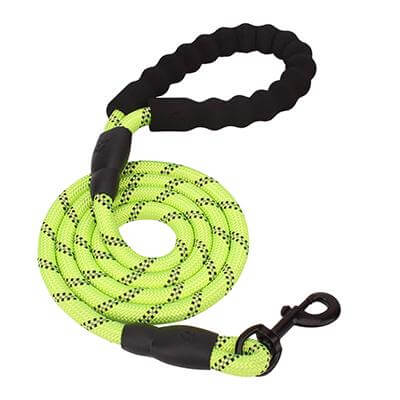 Heavy Duty Reflective Rope Dog Leash Padded Handle Rotatable Hook For All Dog Sizes