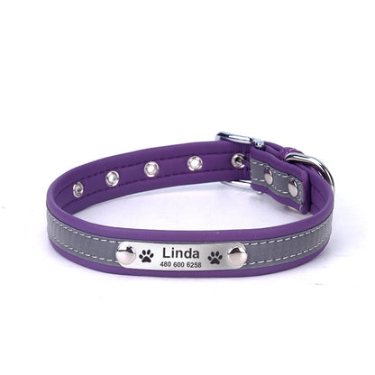 Personalized Custom Reflective Safety Collar For Dogs Daily Walking Training