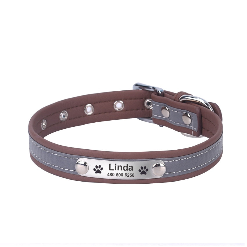 Personalized Custom Reflective Safety Collar For Dogs Daily Walking Training