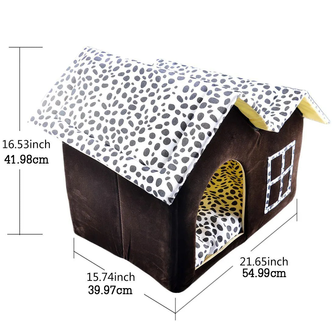 Warm Foldable Thick Cotton Dog House Soft Comfort Puppy Bed With Removable Cushion