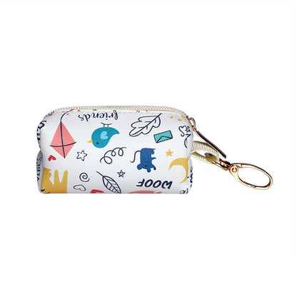 Mini Pet Poop Bag Holder With Leash Attachment Portable Outdoor Dog Walking Accessory