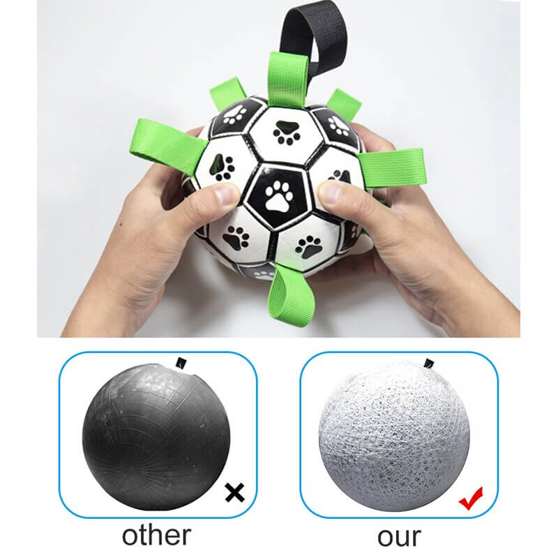 Durable Bite Resistant Soccer Ball Interactive Outdoor Play Toy For Dogs