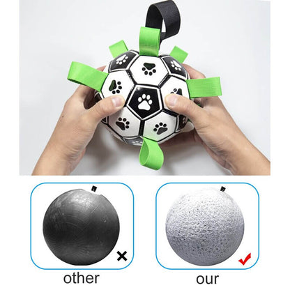 Durable Bite Resistant Soccer Ball Interactive Outdoor Play Toy For Dogs