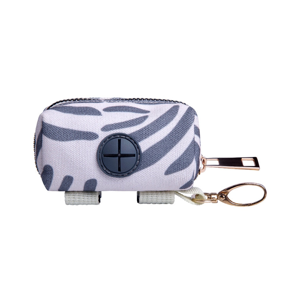 Mini Pet Poop Bag Holder With Leash Attachment Portable Outdoor Dog Walking Accessory