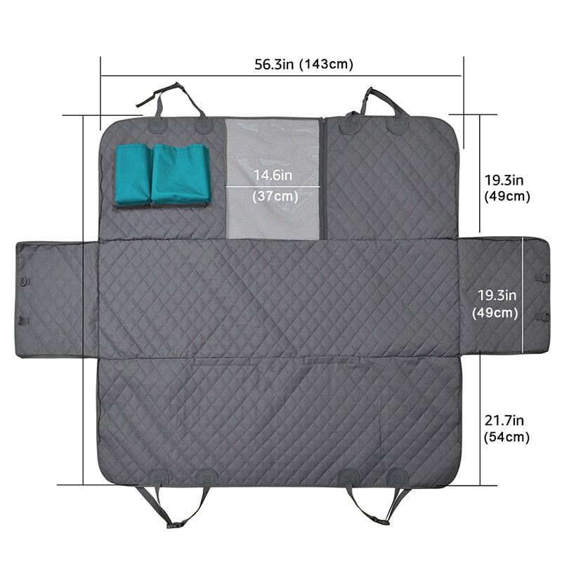 Waterproof Pet Car Seat Cover Protective Back Seat Mat For Dogs Travel Use