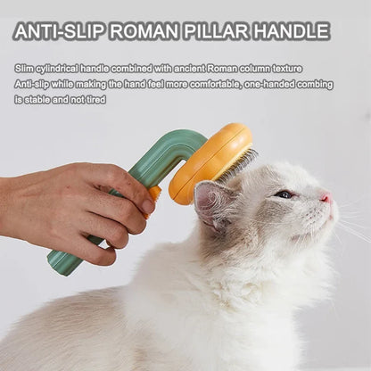 Self Cleaning Pumpkin Slicker Brush Pet Grooming Comb For Shedding And Massage
