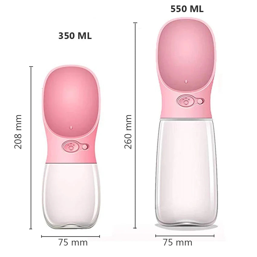 Portable Leak Proof Pet Water Bottle 350/550ML Travel Drinking Feeder For Dogs And Cats
