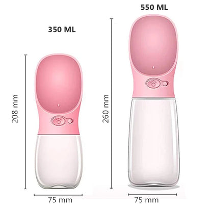 Portable Leak Proof Pet Water Bottle 350/550ML Travel Drinking Feeder For Dogs And Cats