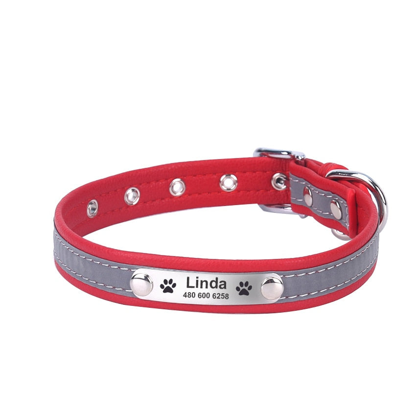Personalized Custom Reflective Safety Collar For Dogs Daily Walking Training