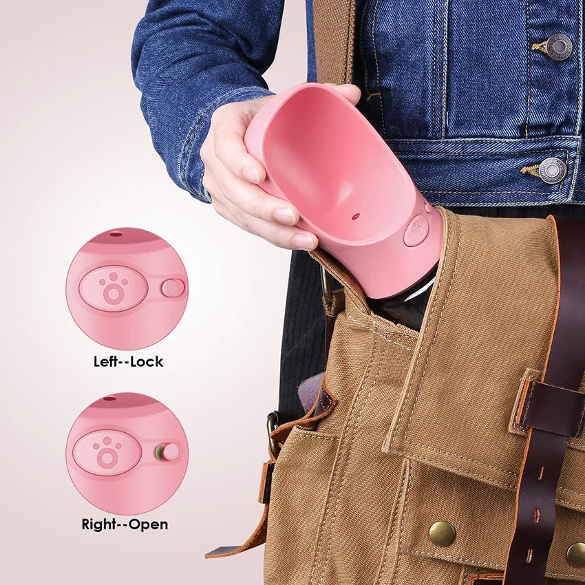 Portable Leak Proof Pet Water Bottle 350/550ML Travel Drinking Feeder For Dogs And Cats