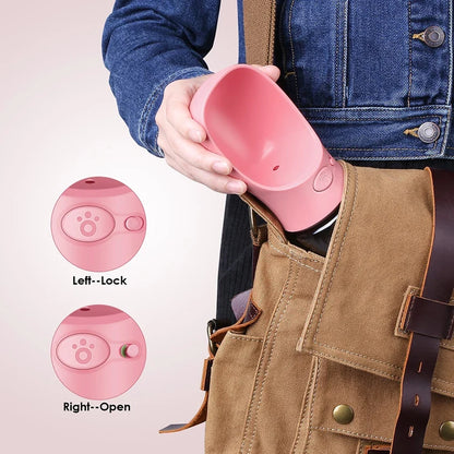 Portable Leak Proof Pet Water Bottle 350/550ML Travel Drinking Feeder For Dogs And Cats