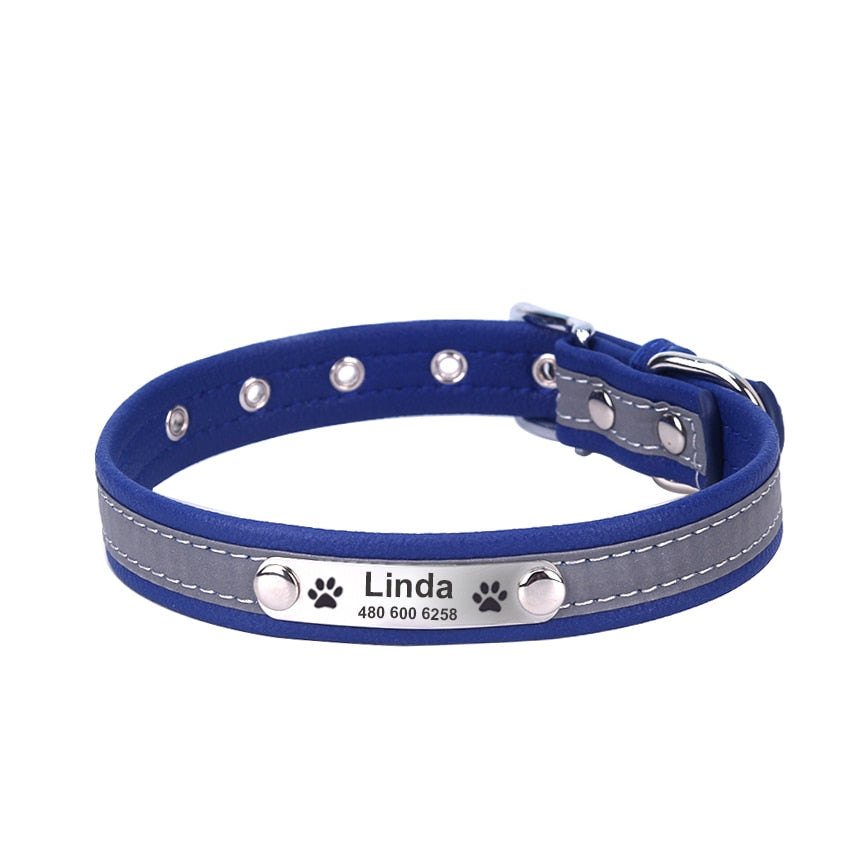 Personalized Custom Reflective Safety Collar For Dogs Daily Walking Training