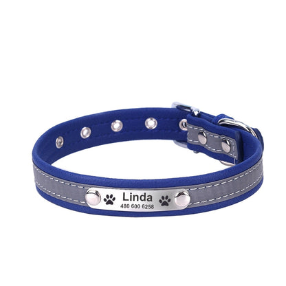 Personalized Custom Reflective Safety Collar For Dogs Daily Walking Training