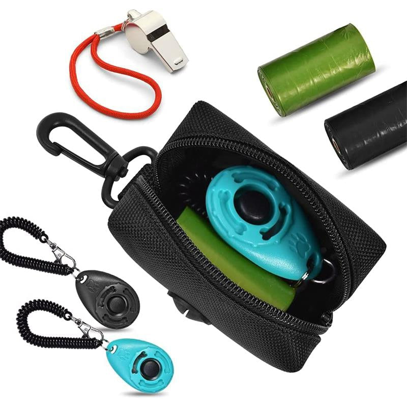 Mini Pet Poop Bag Holder With Leash Attachment Portable Outdoor Dog Walking Accessory