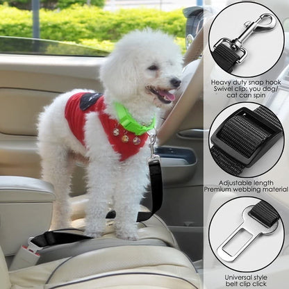 Adjustable Safety Pet Car Seat Belt For Dogs Vehicle Travel Protection