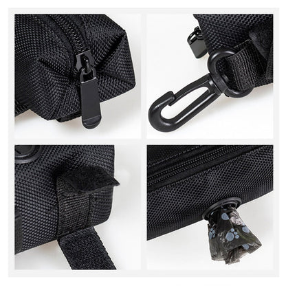 Mini Pet Poop Bag Holder With Leash Attachment Portable Outdoor Dog Walking Accessory
