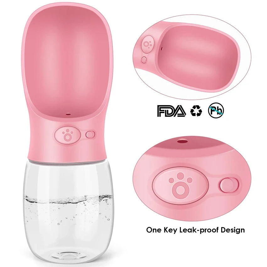 Portable Leak Proof Pet Water Bottle 350/550ML Travel Drinking Feeder For Dogs And Cats