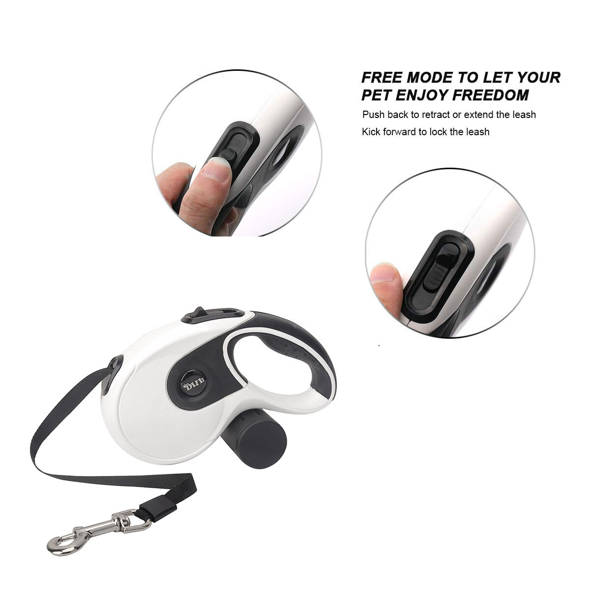 5M Automatic Retractable Nylon Dog Leash Outdoor Walking Pet Lead Rope