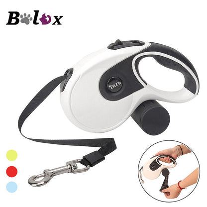 5M Automatic Retractable Nylon Dog Leash Outdoor Walking Pet Lead Rope