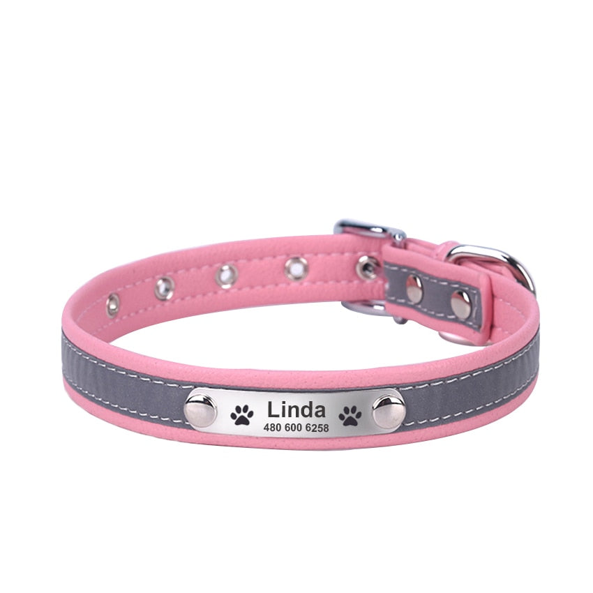Personalized Custom Reflective Safety Collar For Dogs Daily Walking Training