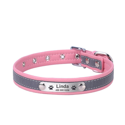 Personalized Custom Reflective Safety Collar For Dogs Daily Walking Training